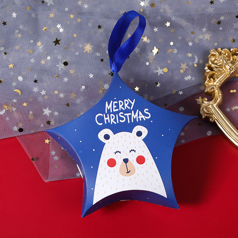 Christmas candy packaging box, Christmas gift box, new pentagonal star gift packaging box
