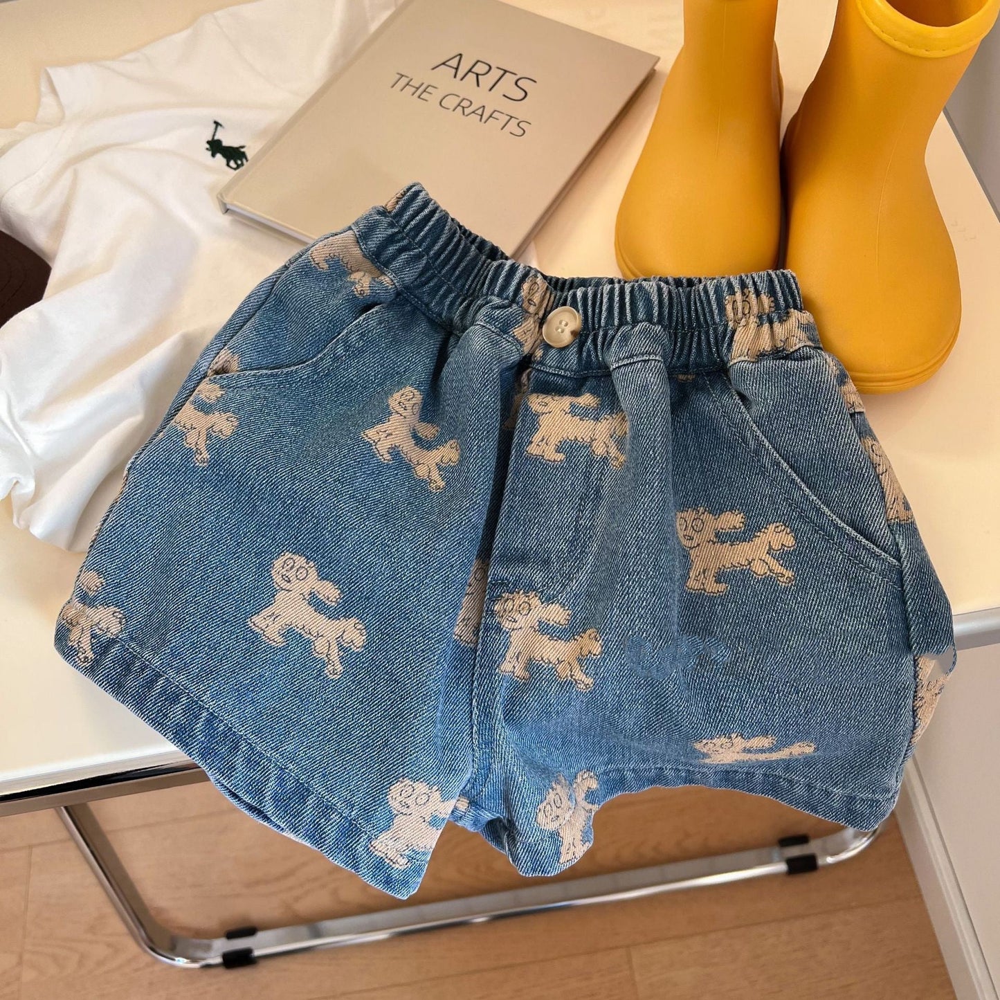 Korean Style All-match Boy's White Shorts