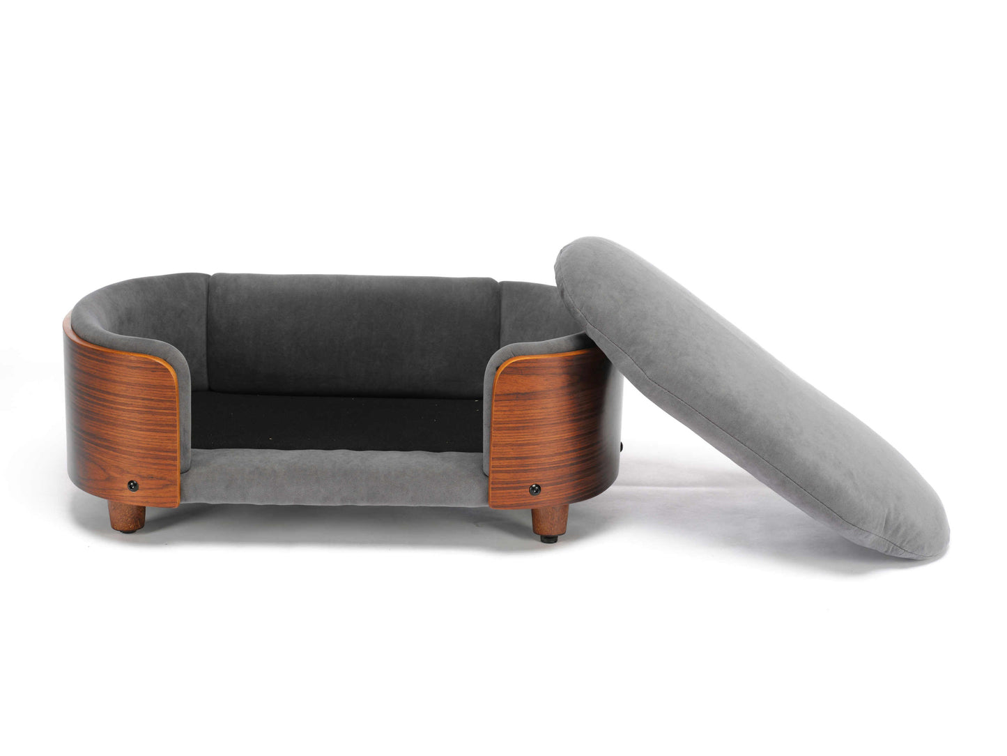 Scandinavian Style Elevated Dog Bed Pet Sofa with Solid Wood Legs and
