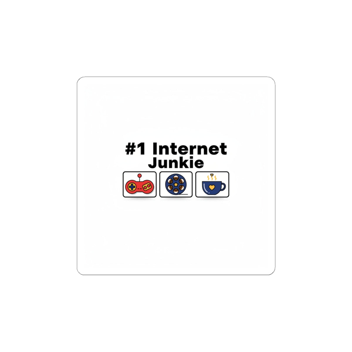 #1 Internet Junkie Kiss-Cut Stickers | Top-List Ranking, List Lover Decal
