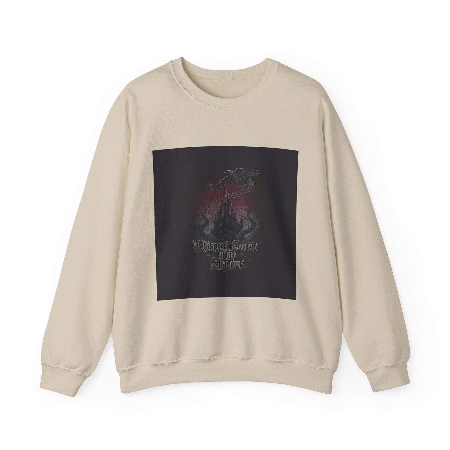 "Whispered Secrets of the Shadows" Gothic Crewneck | Dark Fantasy Sweatshirt