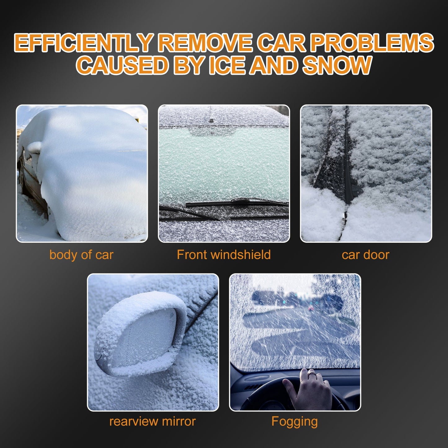Electromagnetic Heating Snow Removal Device, Car Glass Snow Removal Defrosting Portable Car Deicing Instrument