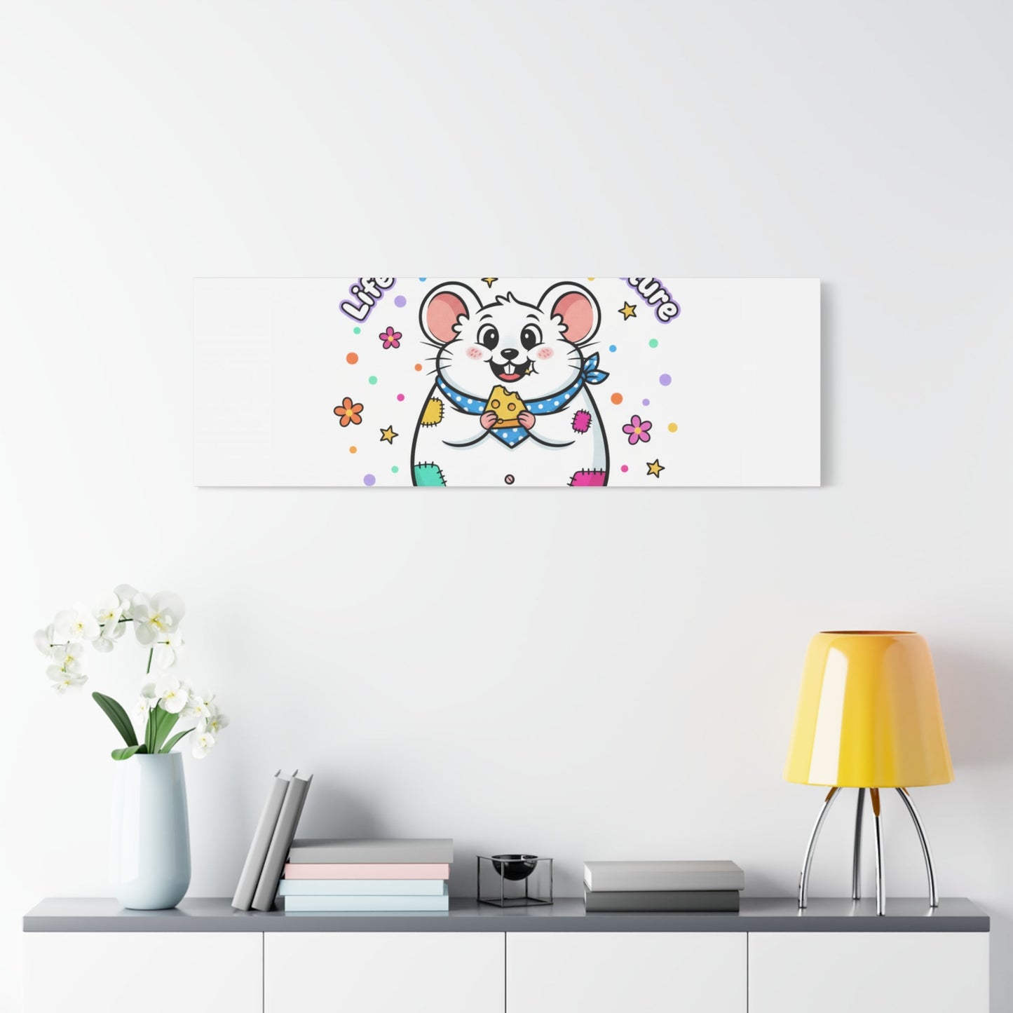 Life's a Cheese Adventure Canvas | Rodent-Core rat art print