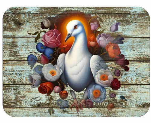 Dove Bird Wild Life Flower Colorful Art Mousepad 7 x 9