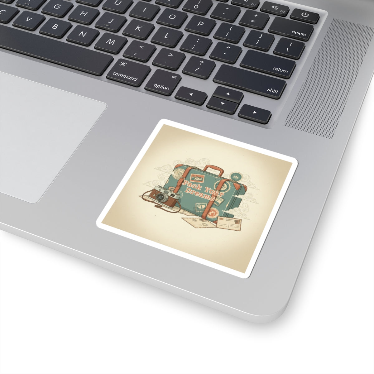 Pack Your Dreams suitcase sticker | retro travel stamp, postcard vintage