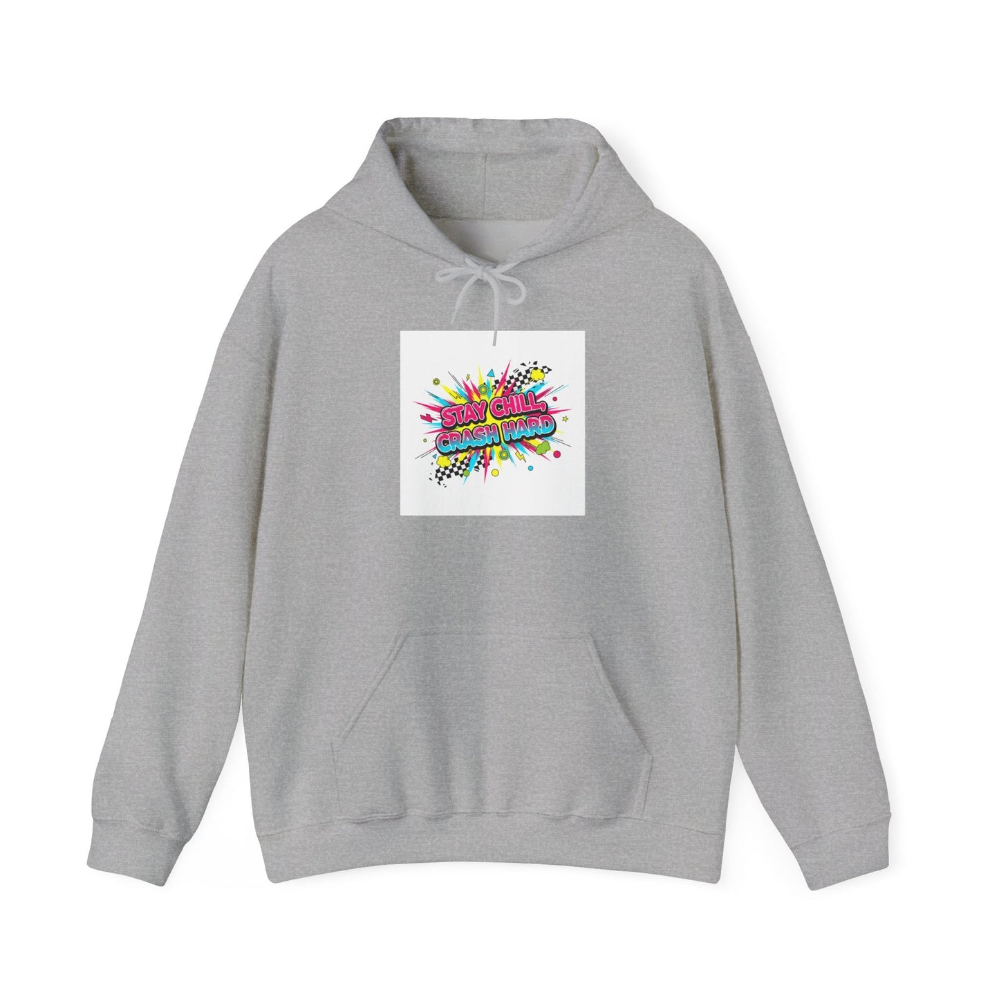 Crash Out Neon Meltdown Hoodie | skate graffiti, warning decal