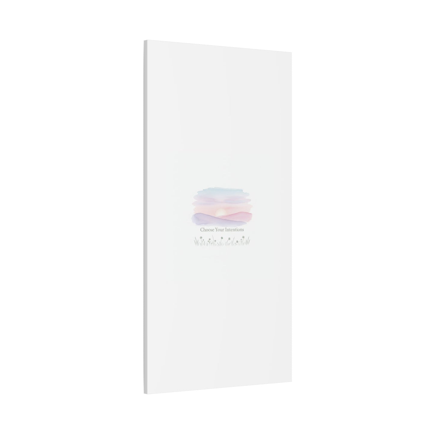 Choose Your Intentions Canvas, soft wellness poster, pastel gradient mindfulness art