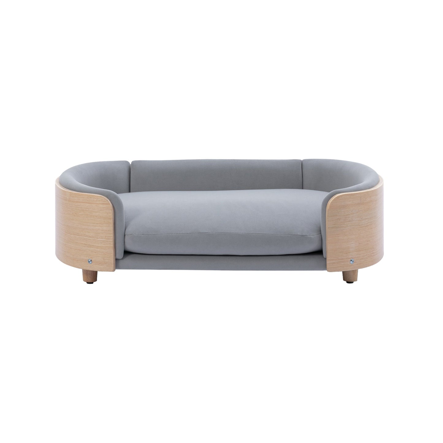 Scandinavian Style Elevated Dog Bed Pet Sofa with Solid Wood Legs and