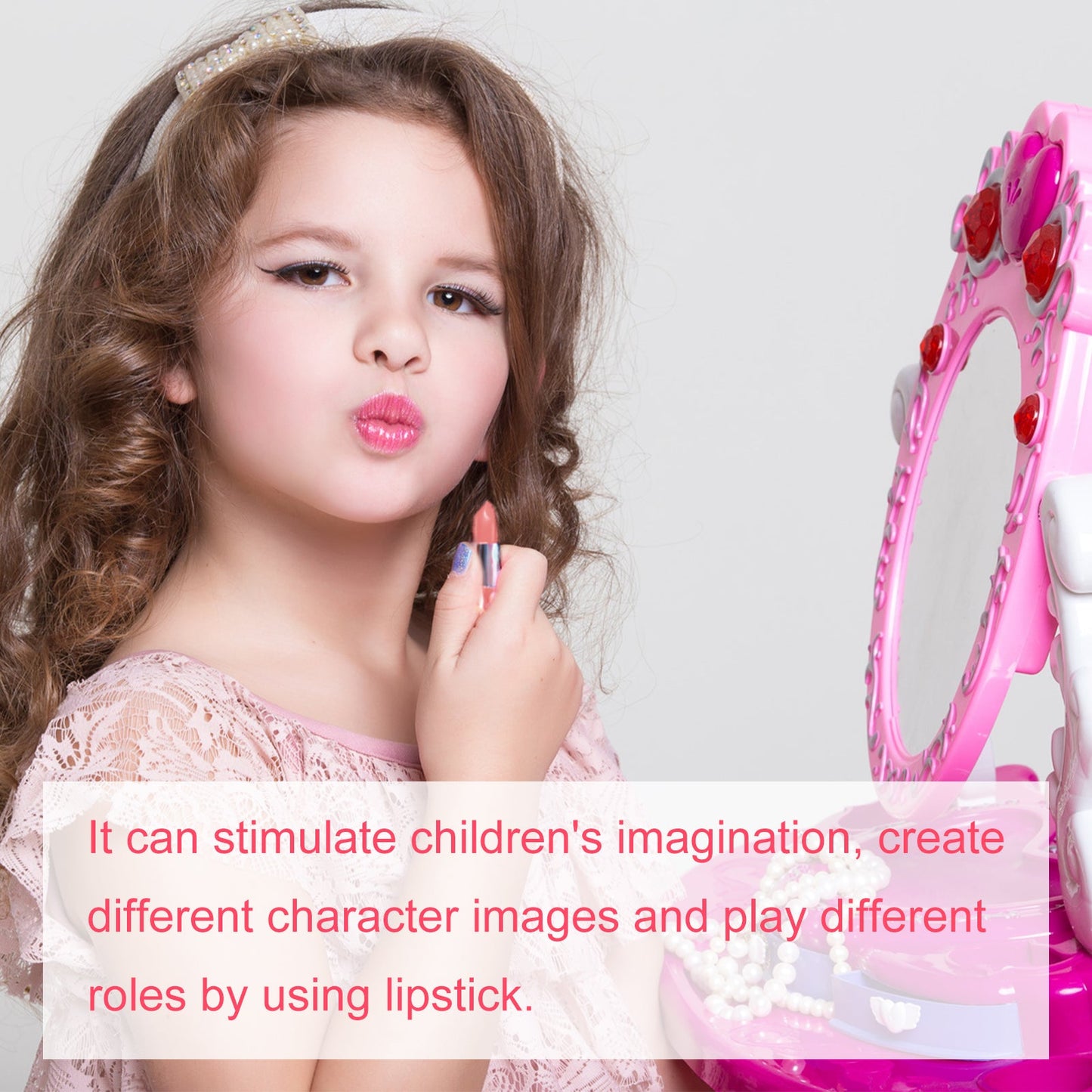 Bunny Lipstick, Easy Clean Lip Gloss Lip Oil Children's Play House Toy Lipstick