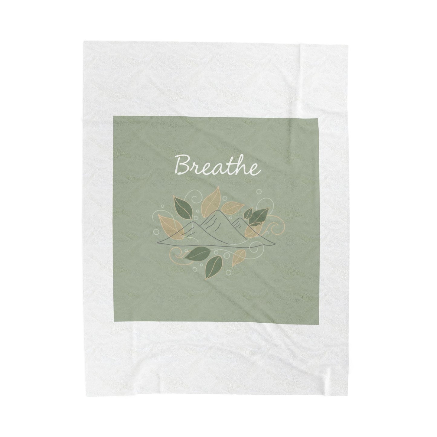 Breathe Mountain Line Blanket | nature vibes, calming forest symbols