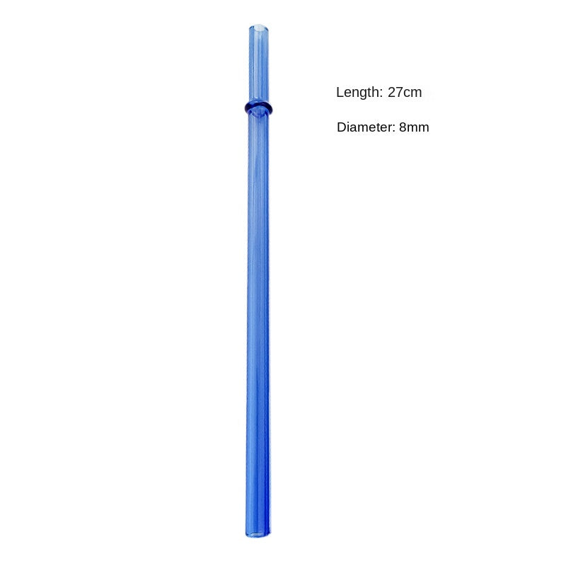 Eco-Friendly High Borosilicate Glass Straw Durable Heat-Resistant Starbucks Kids Straw 27cm Customized