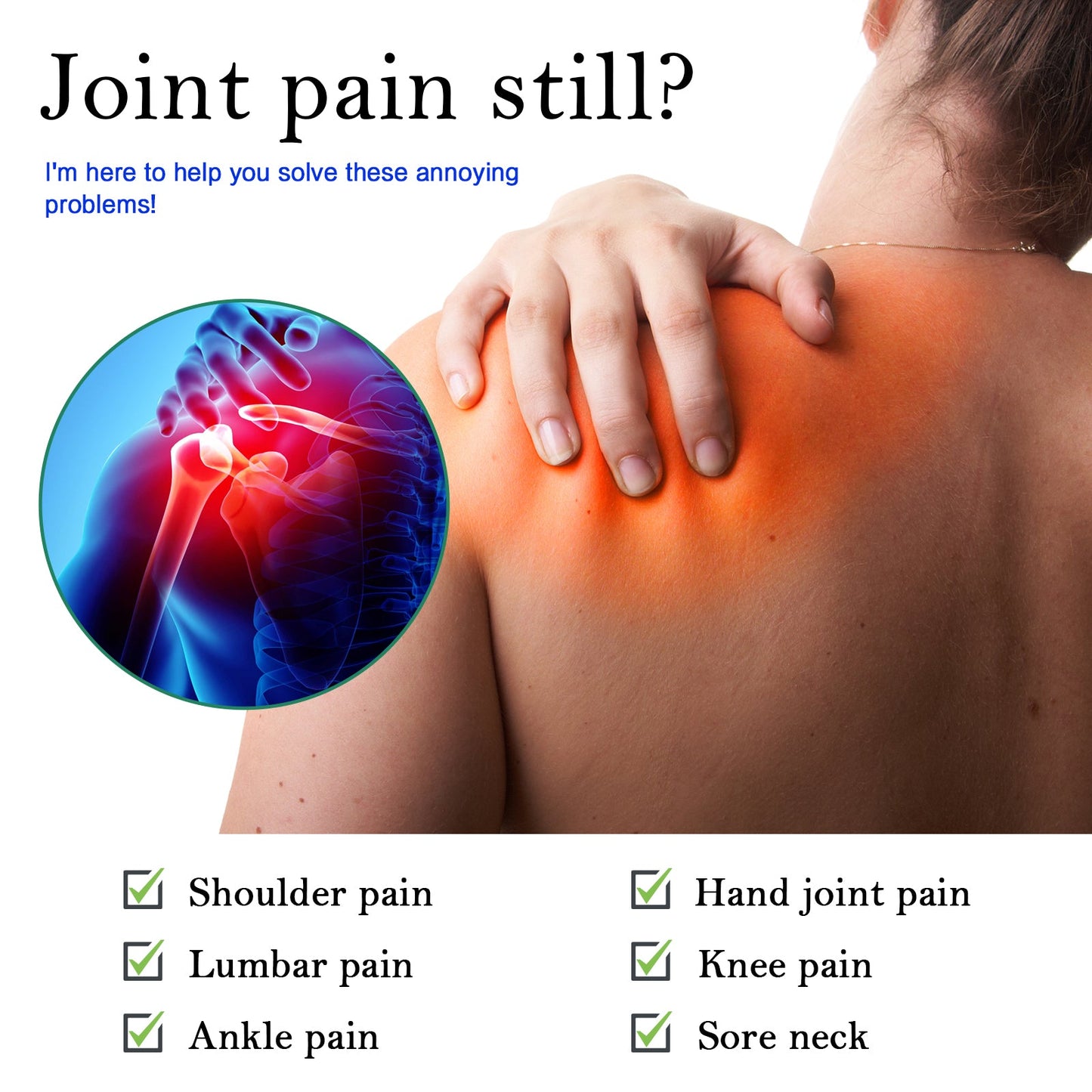 Shoulder Joint Pain Cream, Relieve Foot Achilles Tendon Lumbar Knee Pain Care Cream