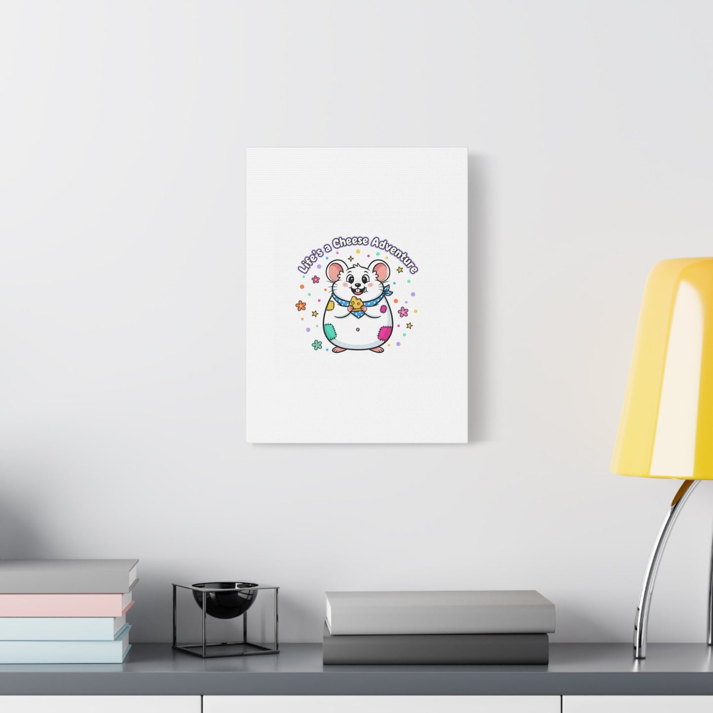 Life's a Cheese Adventure Canvas | Rodent-Core rat art print