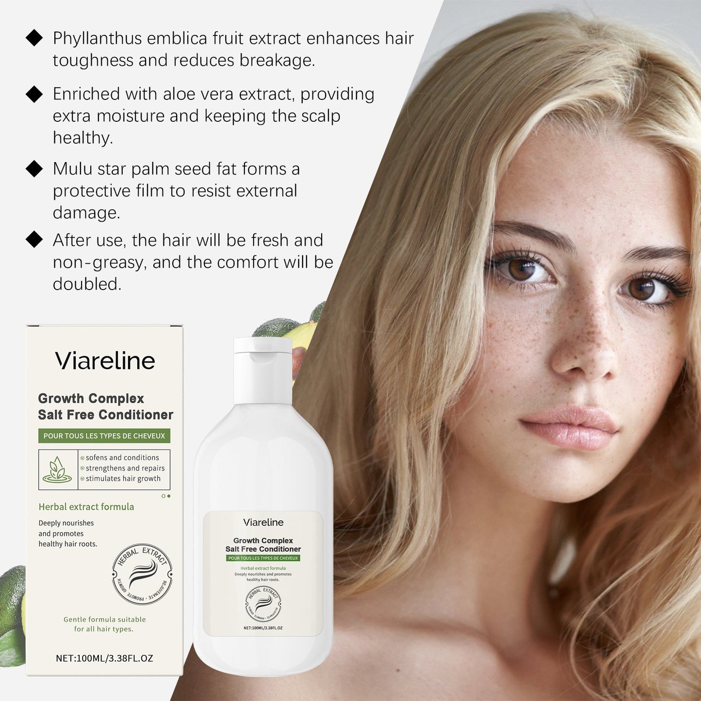 Herbal Nourishing Conditioner Prevents Dry And Frizzy Hair And Brightening Repair Smoothing Conditioner