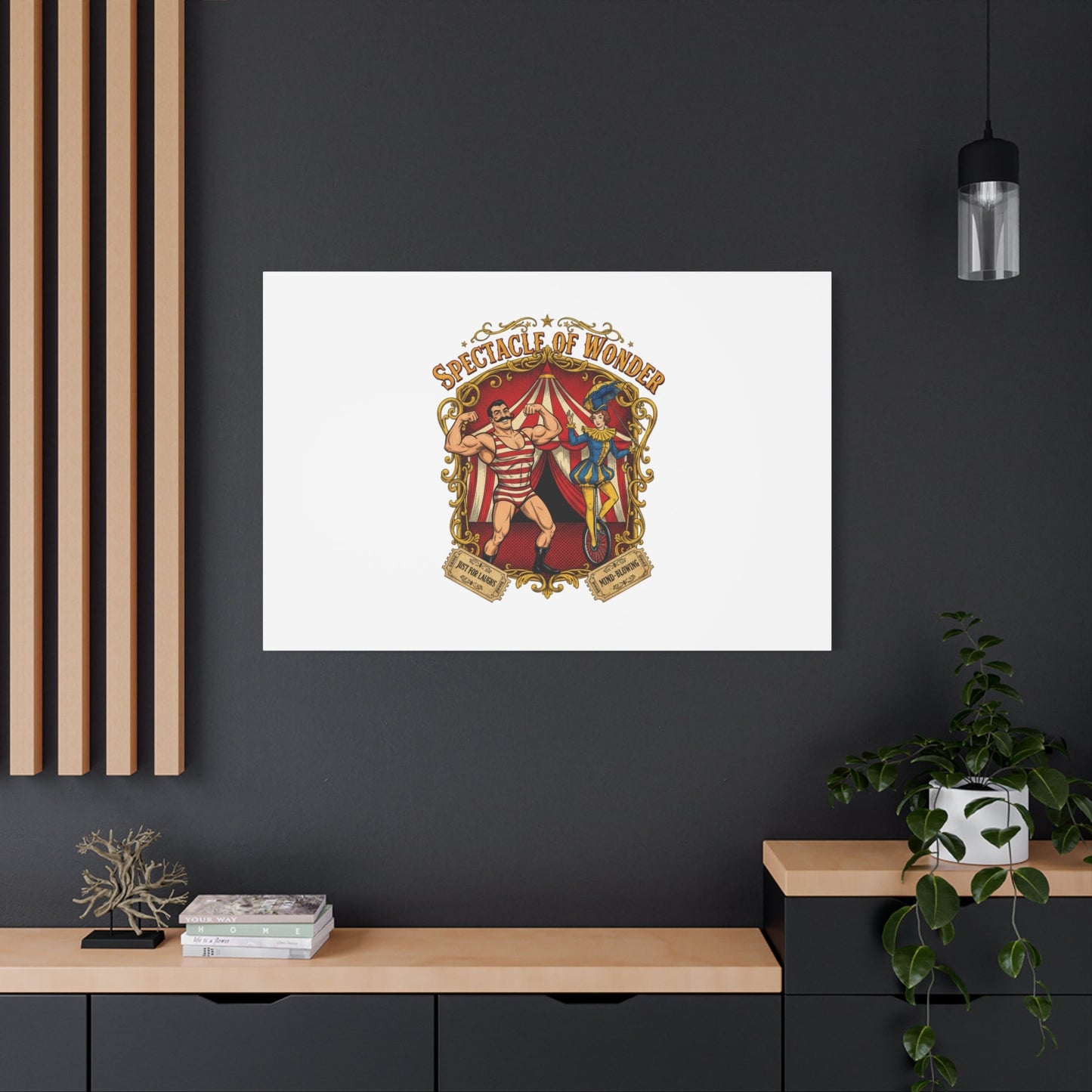 Spectacle of Wonder Circus Art Print, Canvas | Vintage Carnival Design