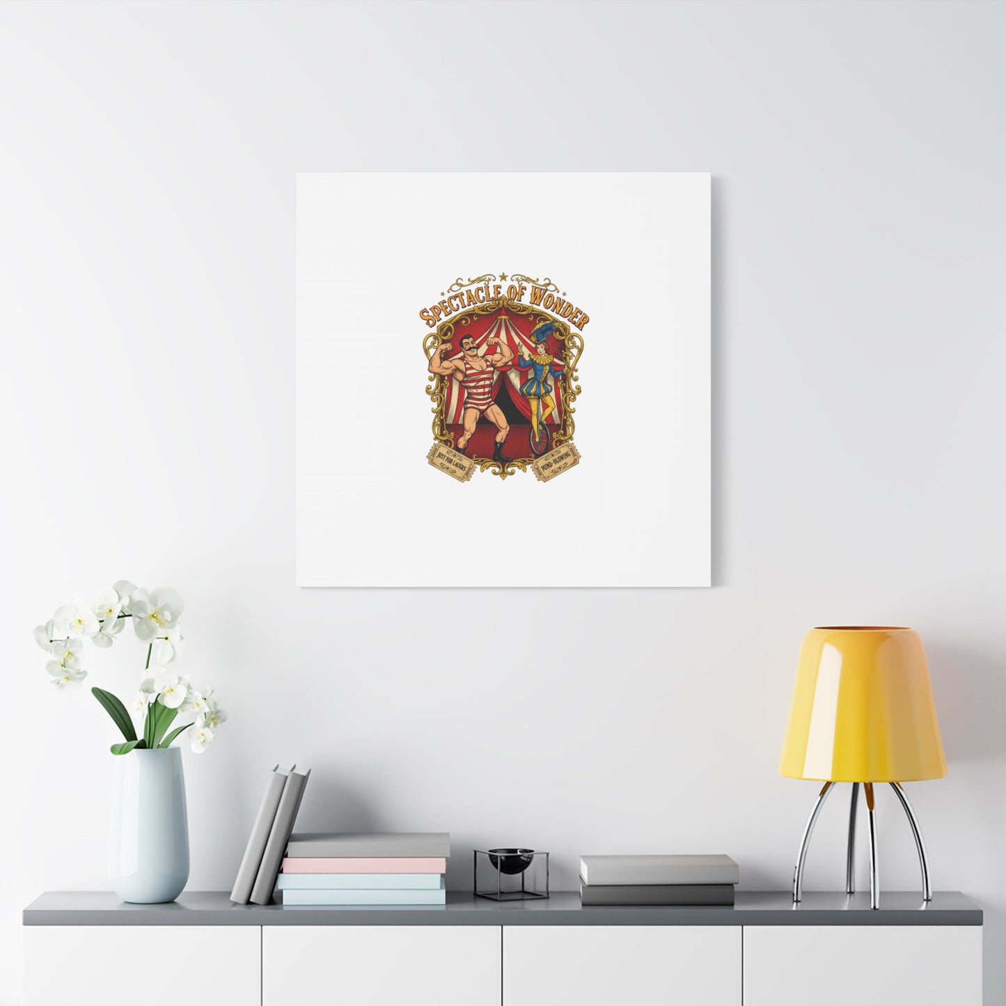 Spectacle of Wonder Circus Art Print, Canvas | Vintage Carnival Design