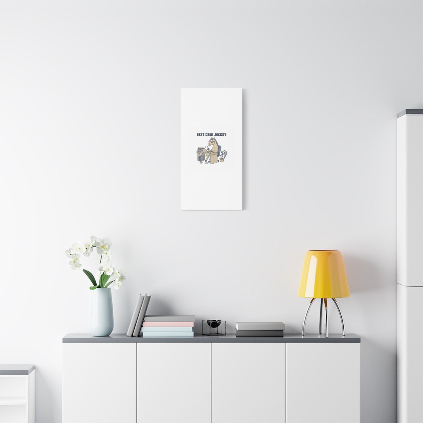 Best Desk Jockey Canvas, Workhorse Office Art | Corporate Burnout Parody