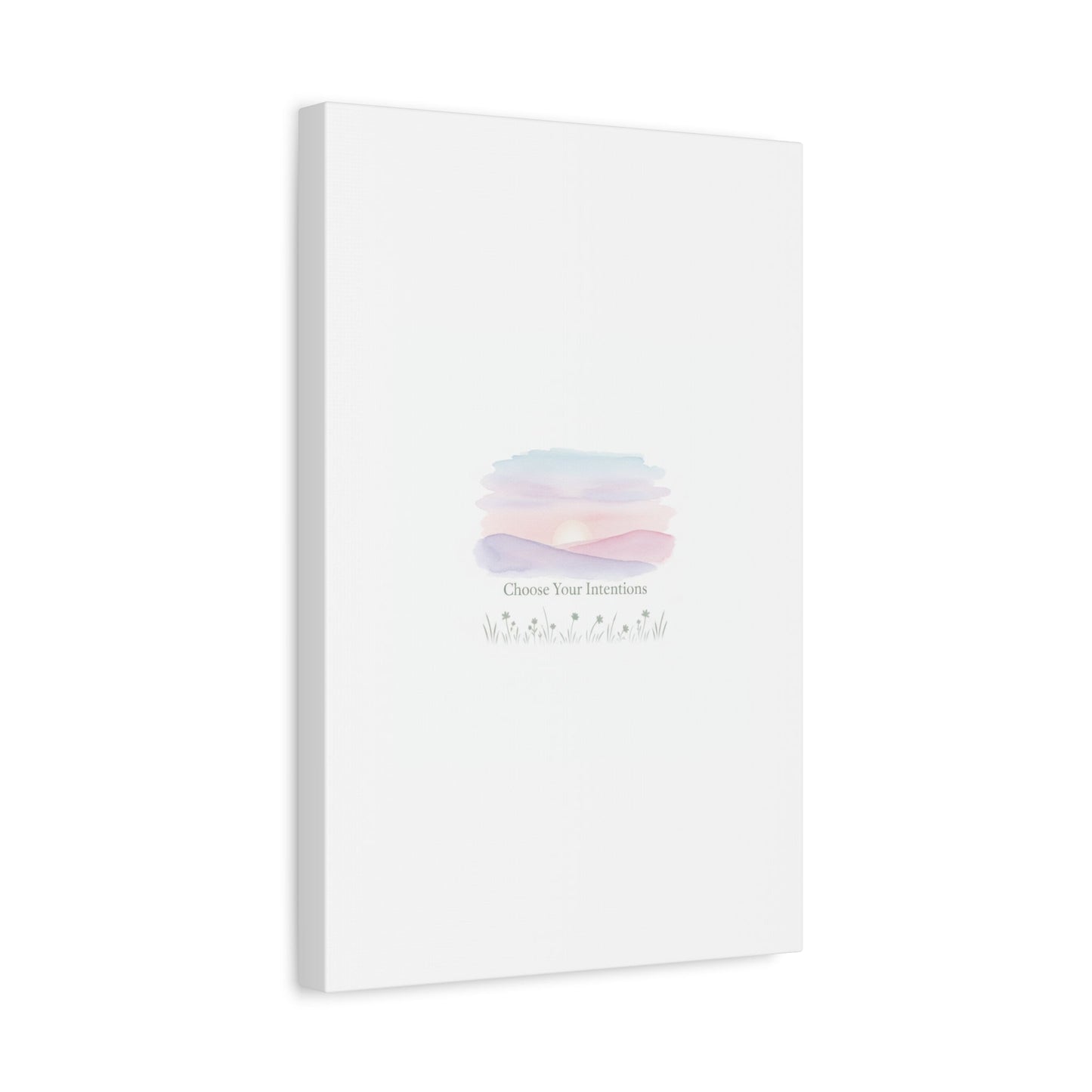 Choose Your Intentions Canvas, soft wellness poster, pastel gradient mindfulness art