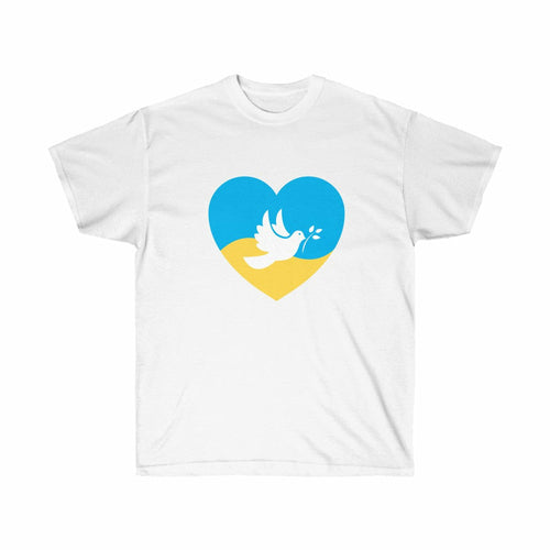 Ukraine Heart with Dove Stop War T-Shirt