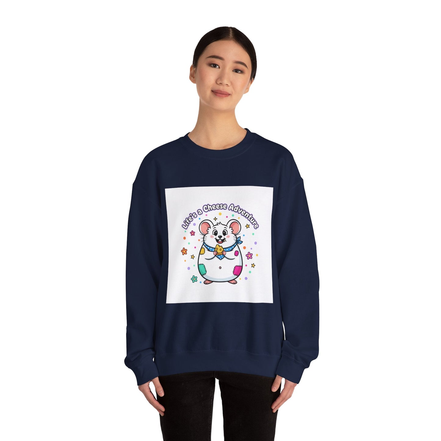 Mouse Cheese Adventure Sweatshirt | Rodent-Core, quirky animal pride