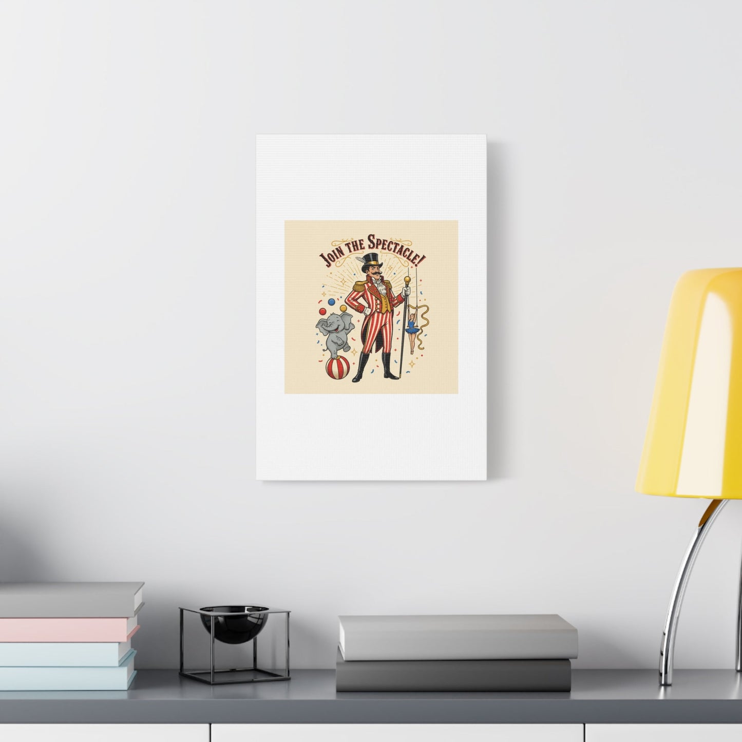 Join the Spectacle Circus Art Print | Matte Canvas, Stretched, Vintage Carnival Design