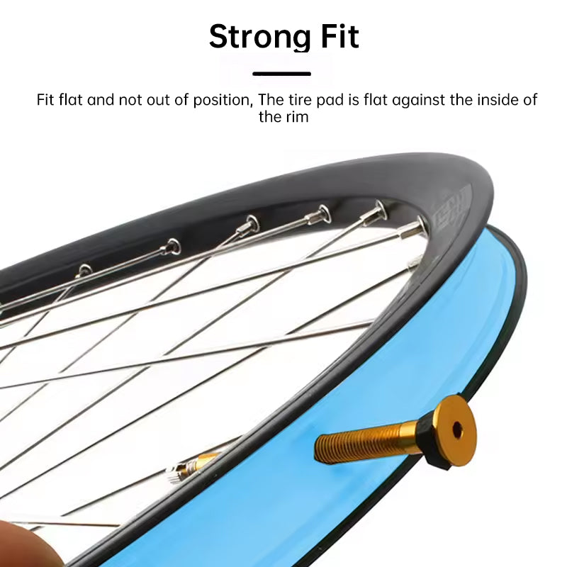 Tensilized Strapping Tape for Tubeless Bicycle Rims, 9.14m long, widths of 23/25/27/29/32/34mm, good residue-holding.