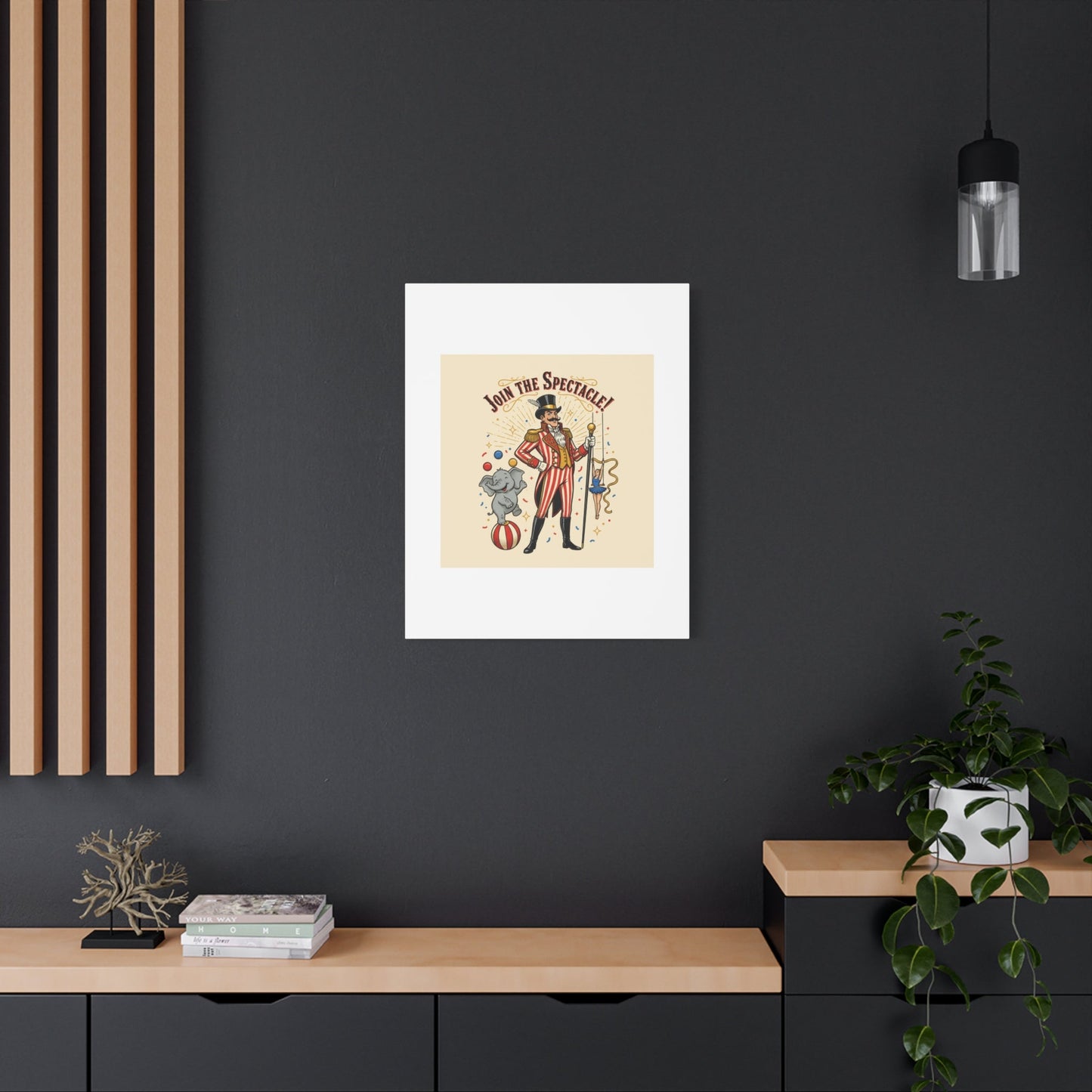 Join the Spectacle Circus Art Print | Matte Canvas, Stretched, Vintage Carnival Design