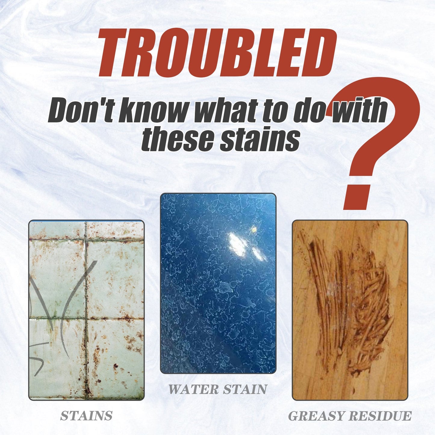 Stone Cleaning Powder, Household Kitchen Countertop Marble Tile Stain Cleaning Decontaminating Polishing Powder