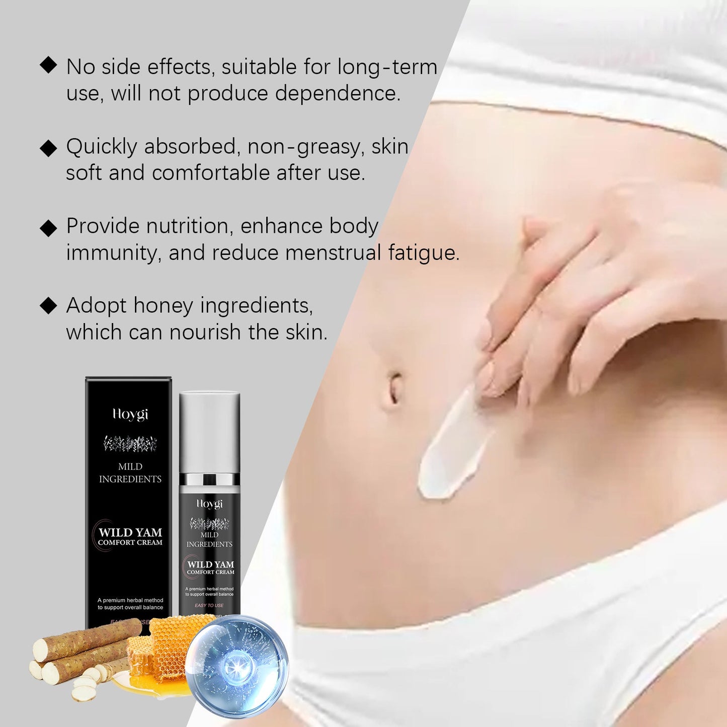 Wild Yam Body Care Cream Gently Moisturizes Women's Skin And Nourishes Body Care Cream