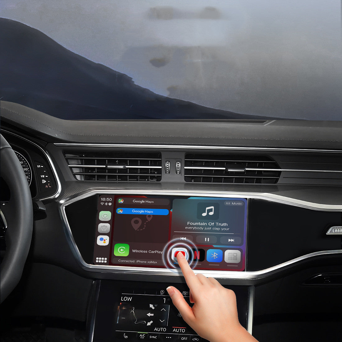 Wireless Carplay AIBOX Universal Android 11.0 System Intelligent Split Screen Box