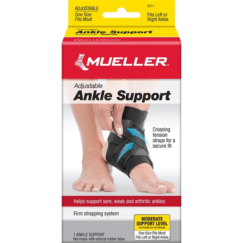 Mueller® Adjustable Ankle Support – One Size Fits Most