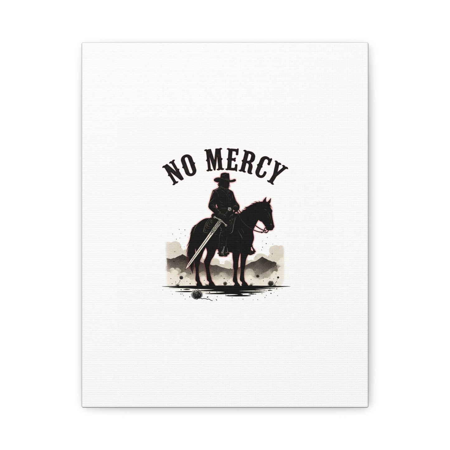 No Mercy Cowboy Skull Canvas | western skull art, gothic Americana