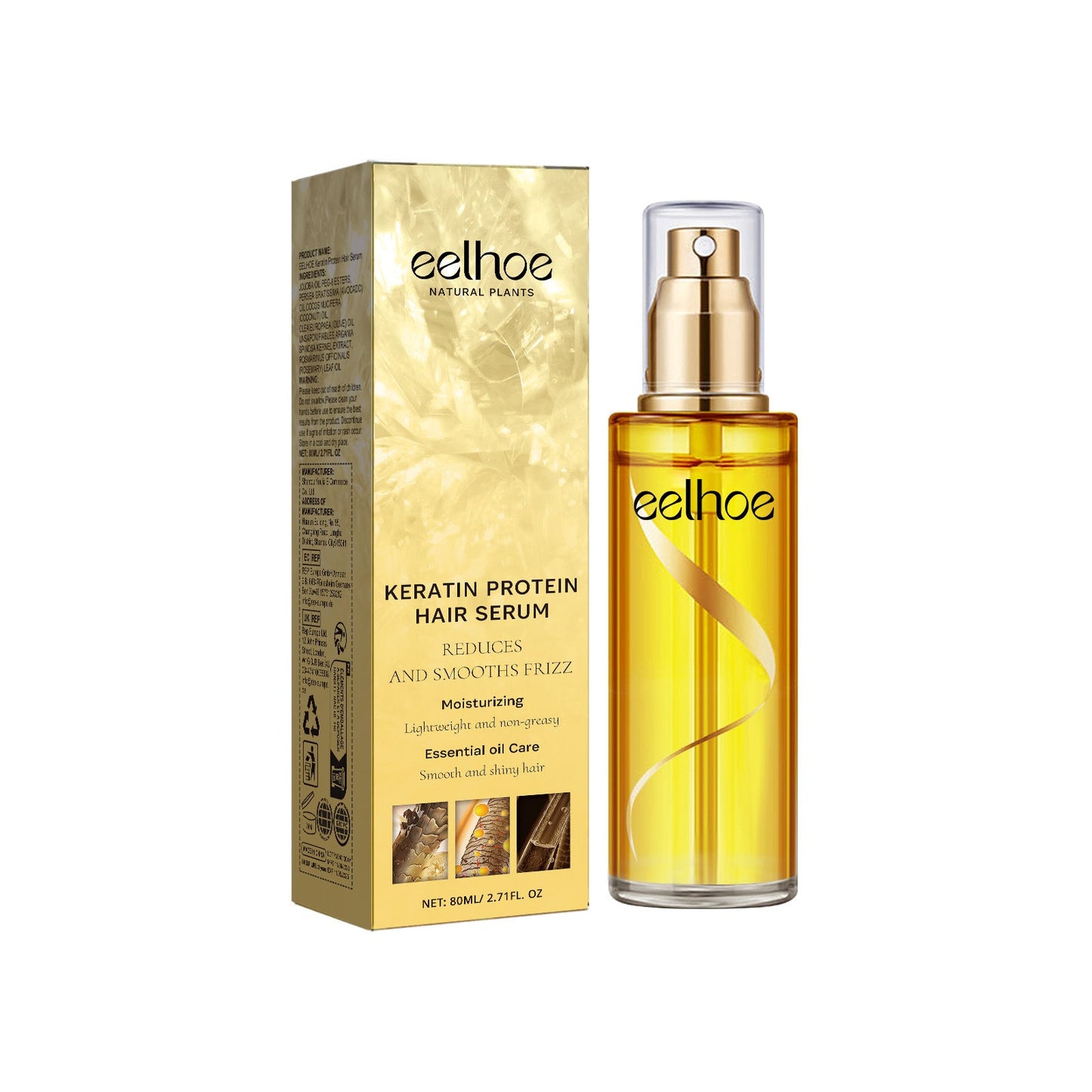 Keratin Hair Essence Spray, Hair Repair To Improve Dry Curly Frizz Pomade Essence