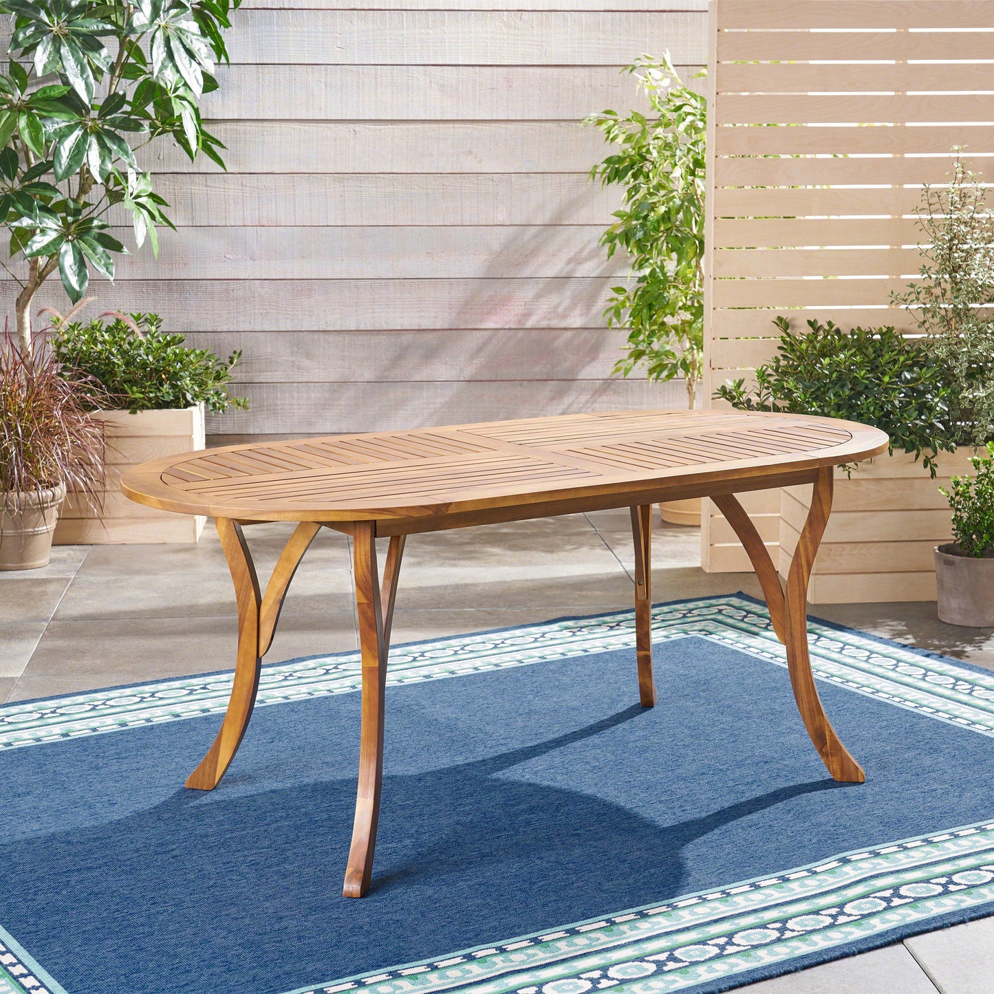 Acacia Wood 70" Dining Table
