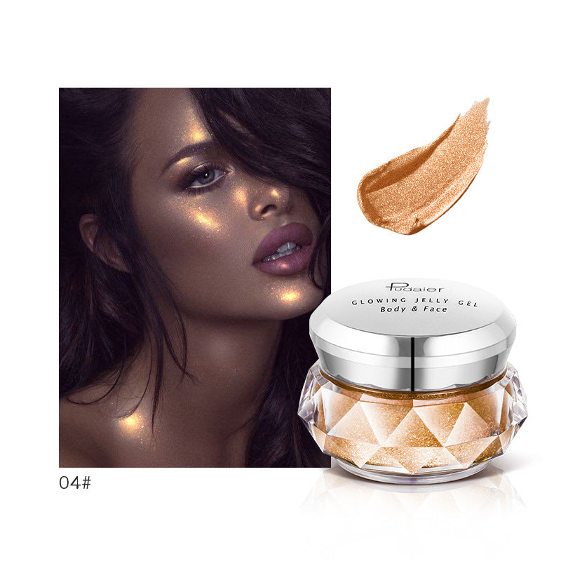 Pudaier Jelly Gel Face Highlighter Body Highlighter Mermaid Eyeshadow