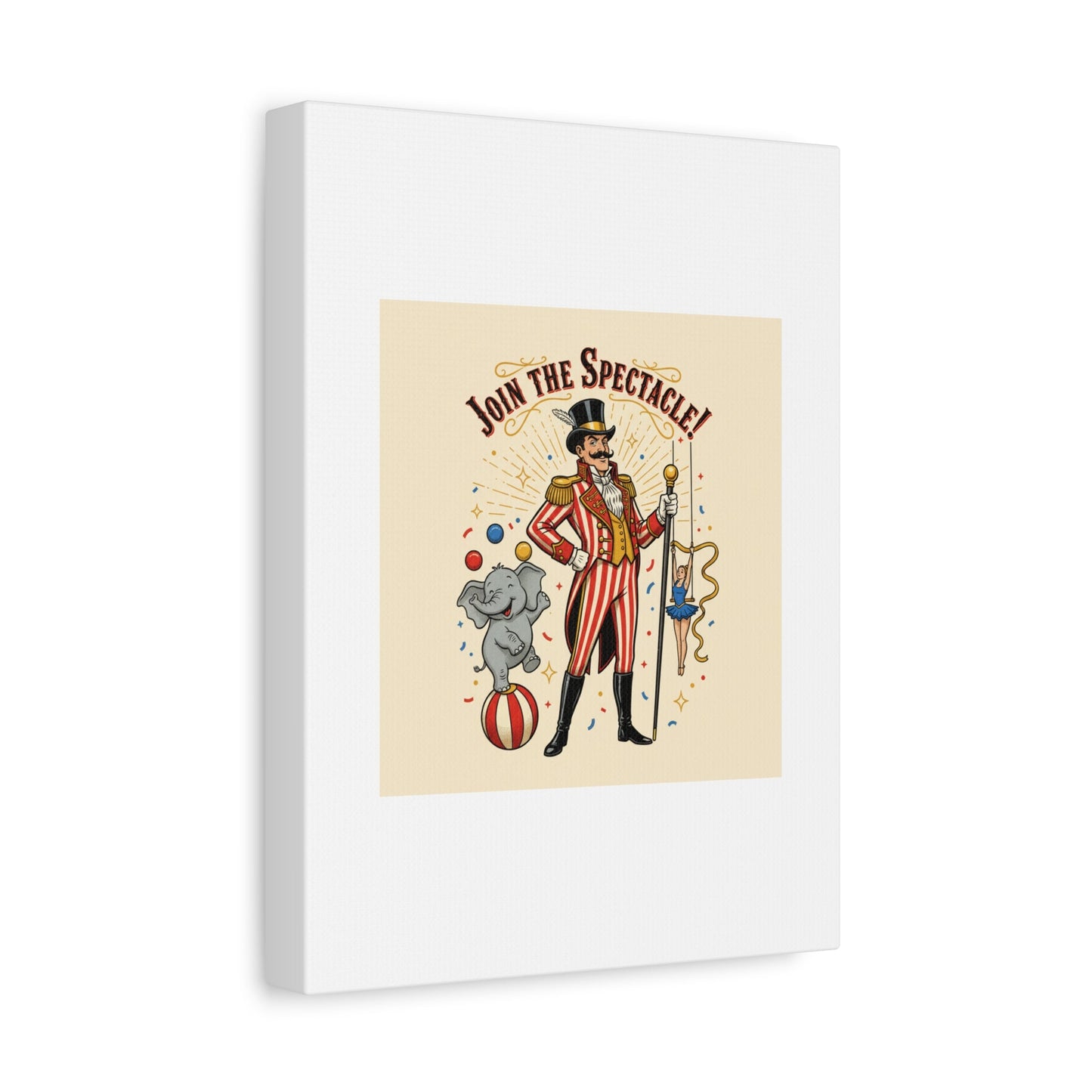 Join the Spectacle Circus Art Print | Matte Canvas, Stretched, Vintage Carnival Design
