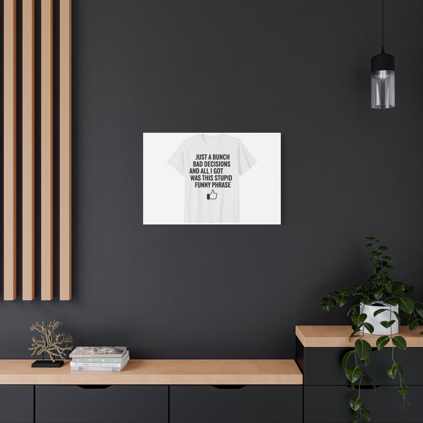 self-deprecating quote Canvas | sarcastic introvert wall art, anxiety humor