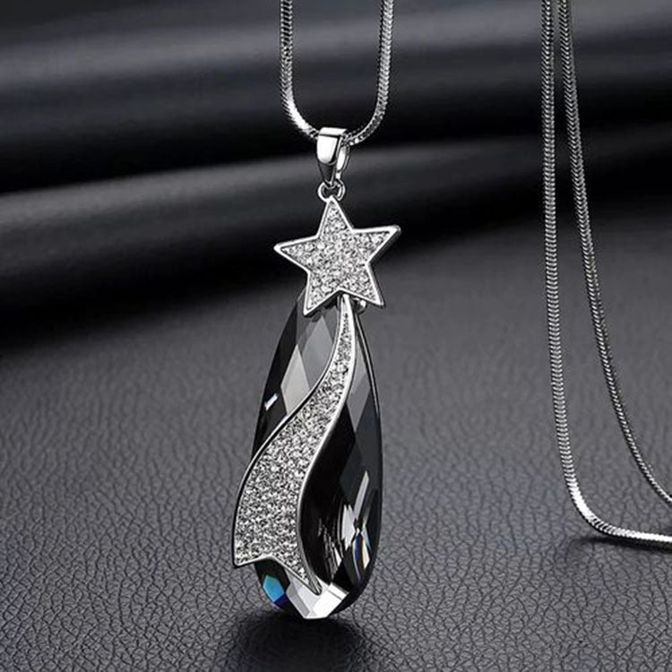 Crystal tassel necklace clothing accessories