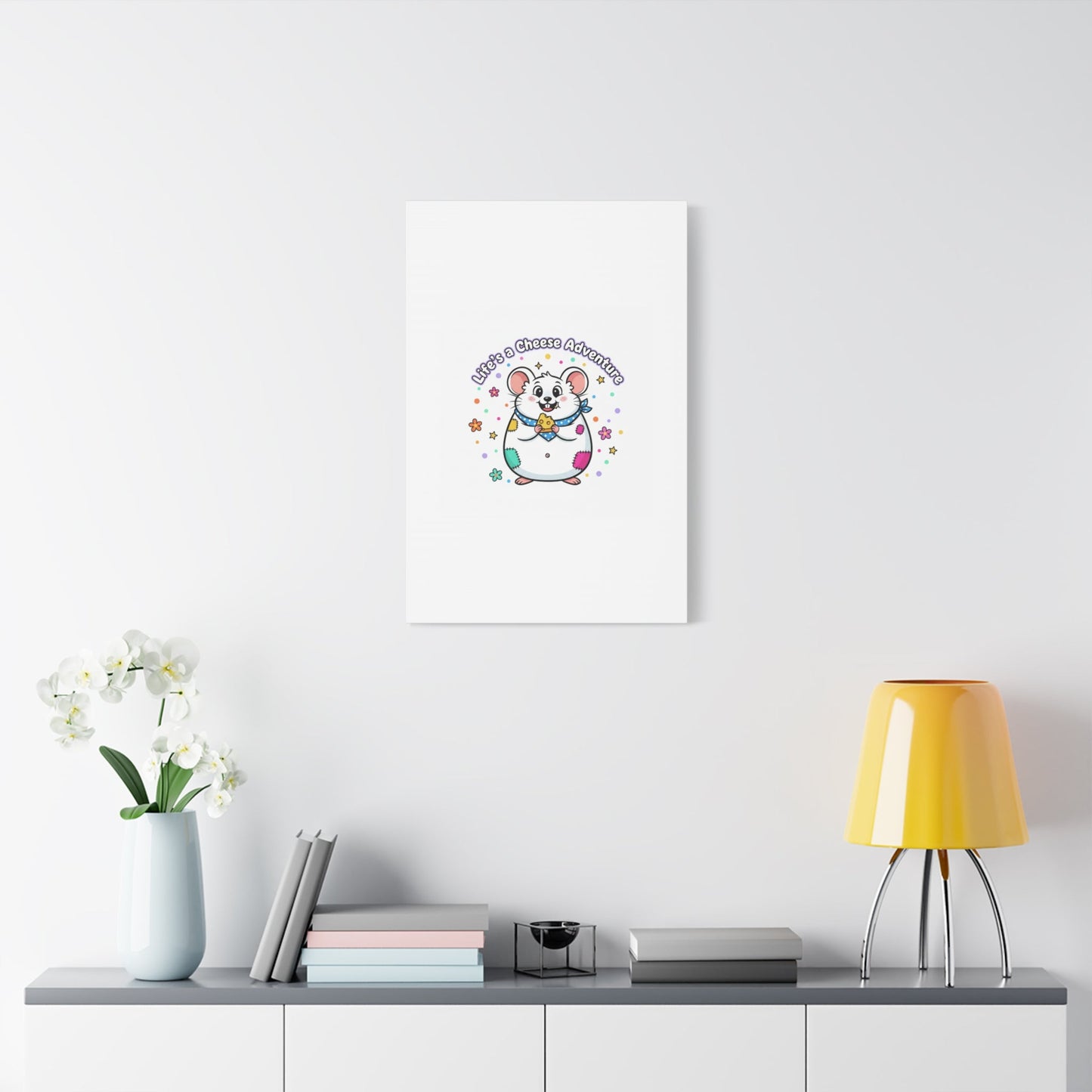 Life's a Cheese Adventure Canvas | Rodent-Core rat art print