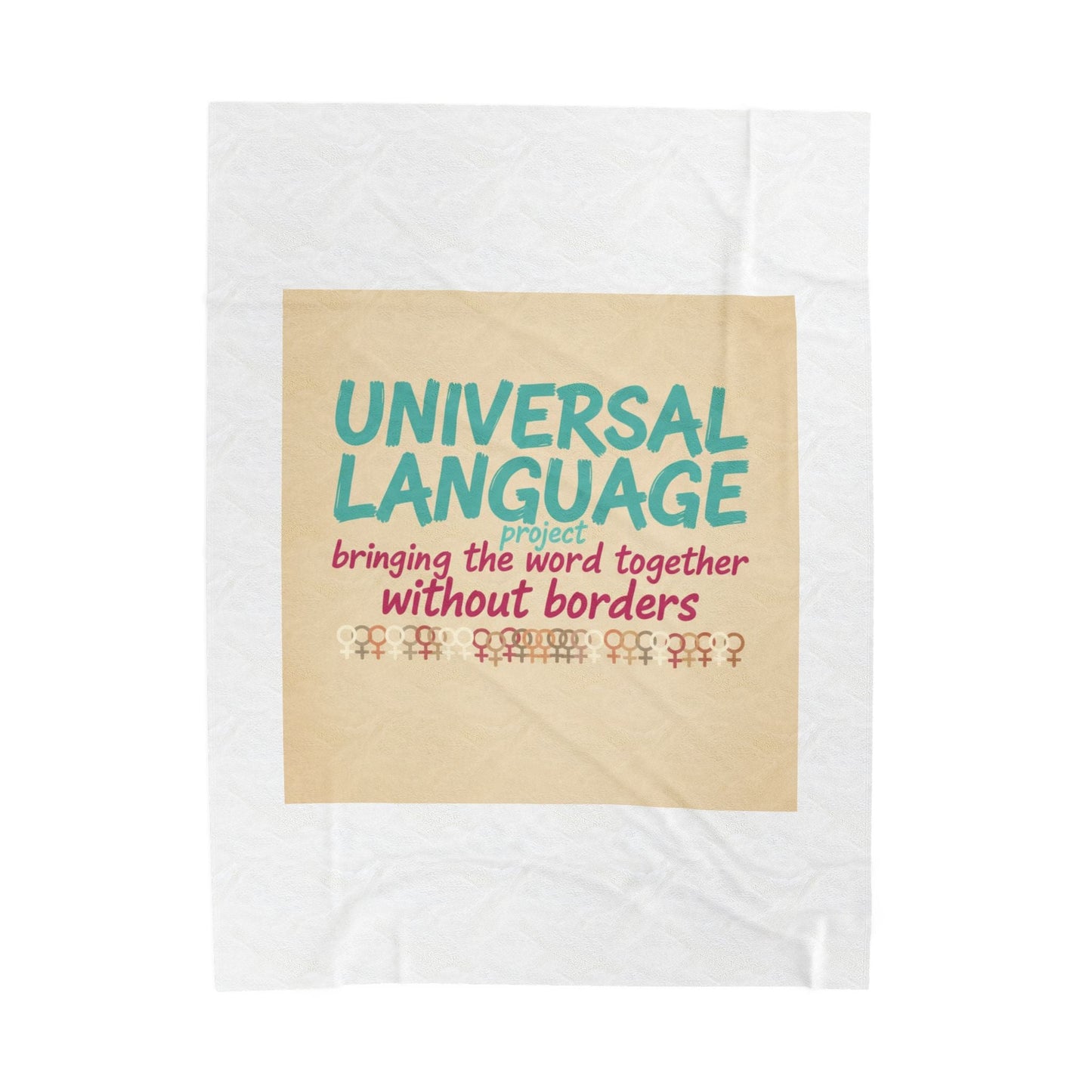 Universal Language Blanket | empowerment slogan, girl power throw