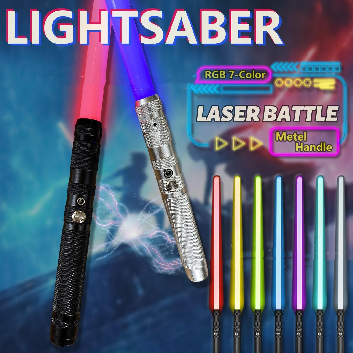 Rechargeable Children's Luminous Toy Sword Seven Colors
