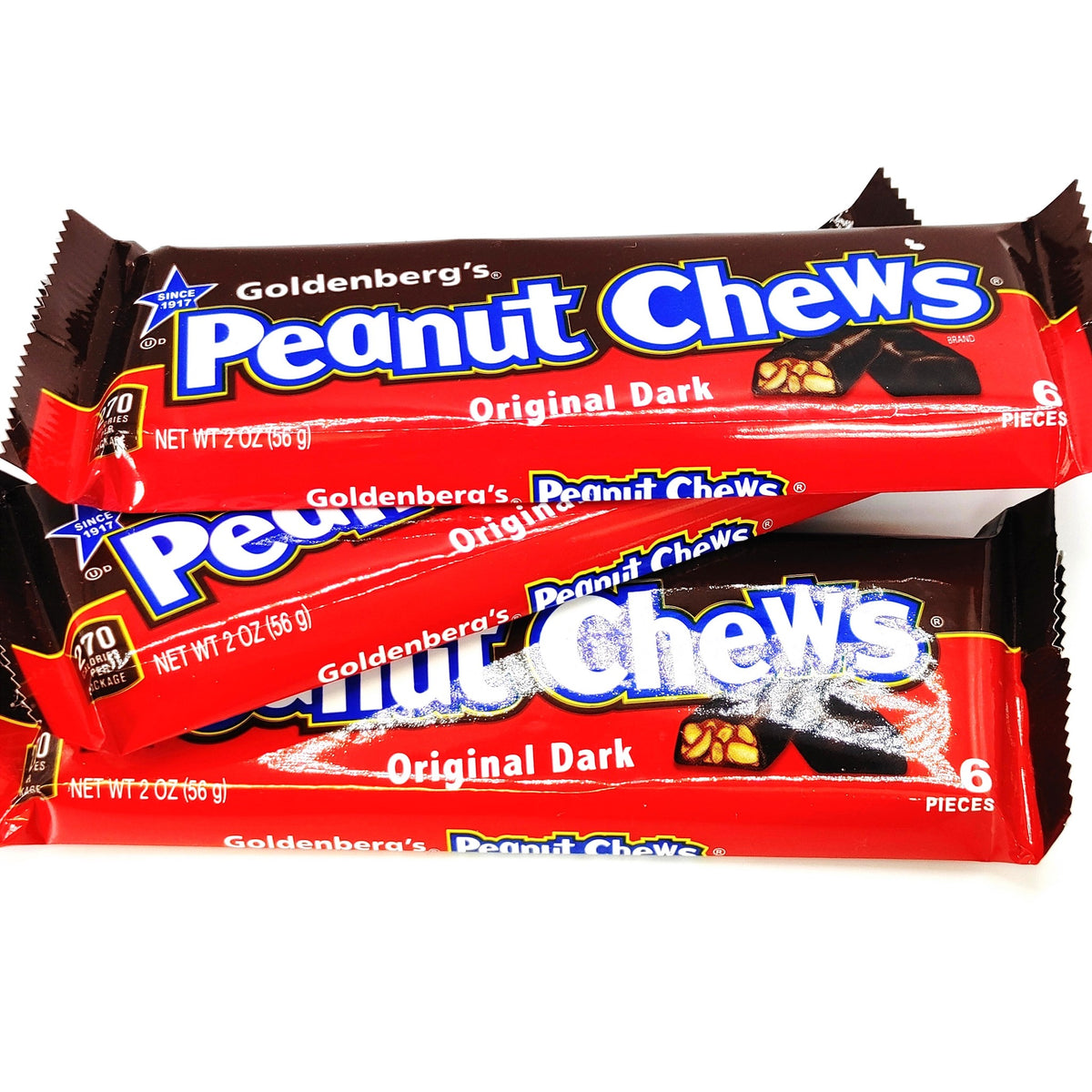 Goldenberg's Original Dark Chocolate Peanut Chews 2 Oz