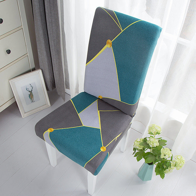 New Chair Cover Printed Chair Cover Elastic Antifouling Hotel Household Chair Cushion Protective Cover