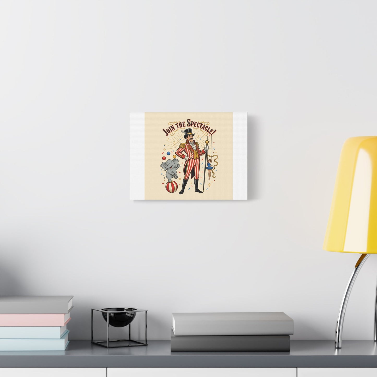 Join the Spectacle Circus Art Print | Matte Canvas, Stretched, Vintage Carnival Design