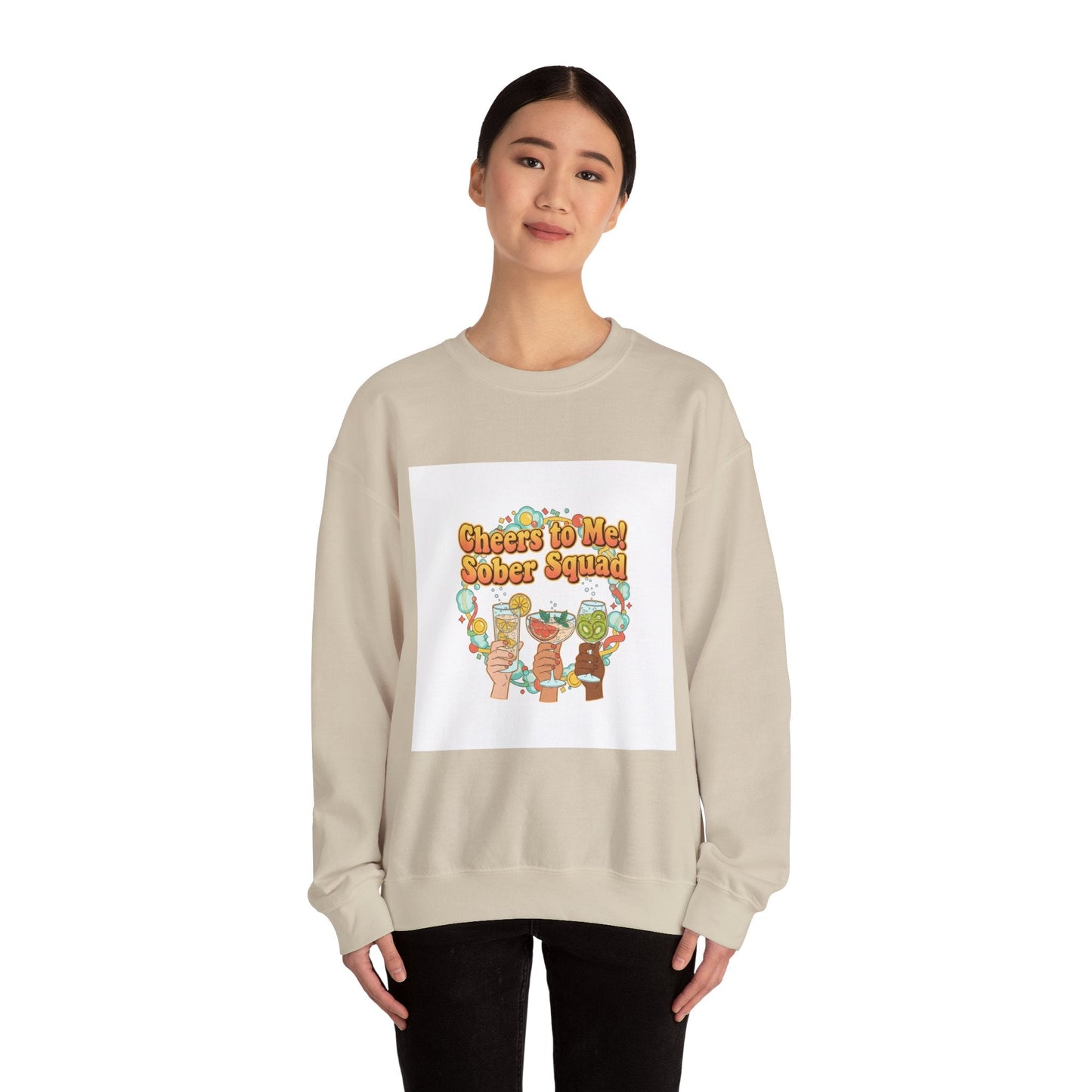 Cheers to Me Sober Squad Sweatshirt | Dry January, Sober Curious Mocktail