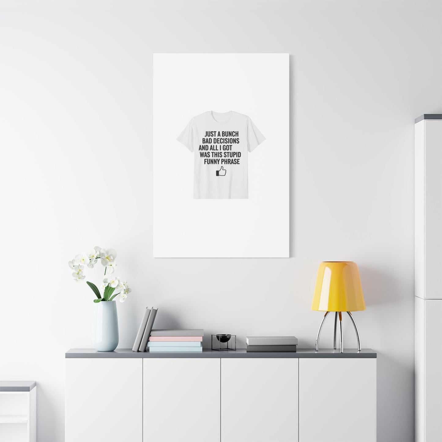self-deprecating quote Canvas | sarcastic introvert wall art, anxiety humor