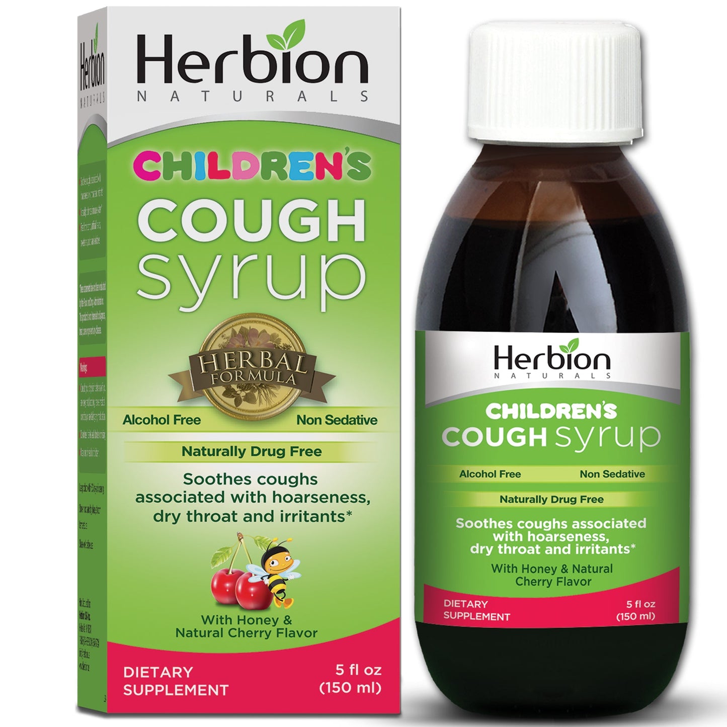 Herbion Naturals Throat Syrup For Children Cherry  5 Oz