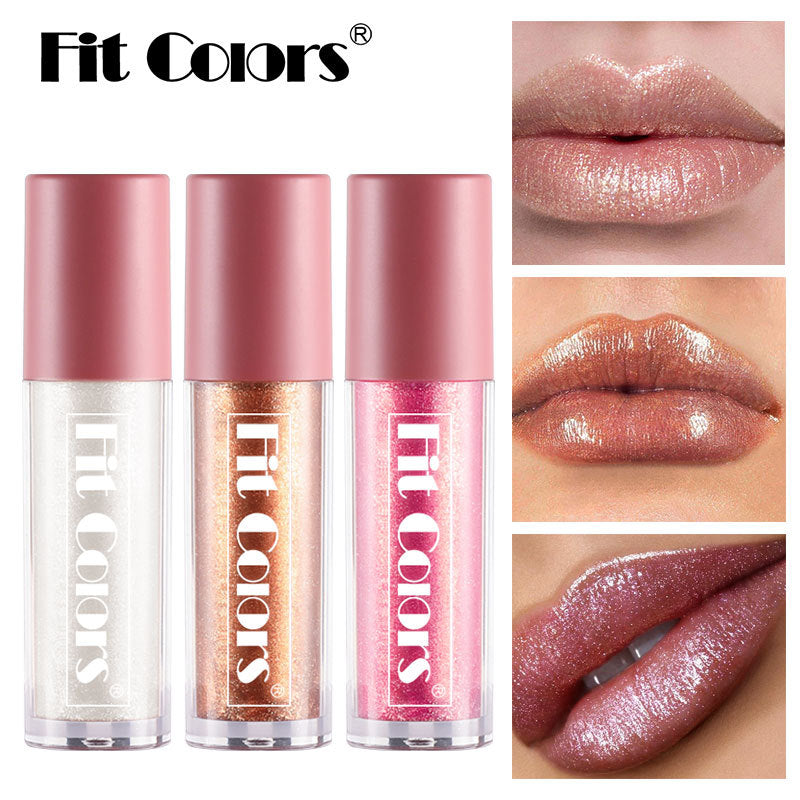 Fit Colors Pearlescent Lip Gloss Matte Non-Stick Cup Mermaid Sparkling Lip Gloss