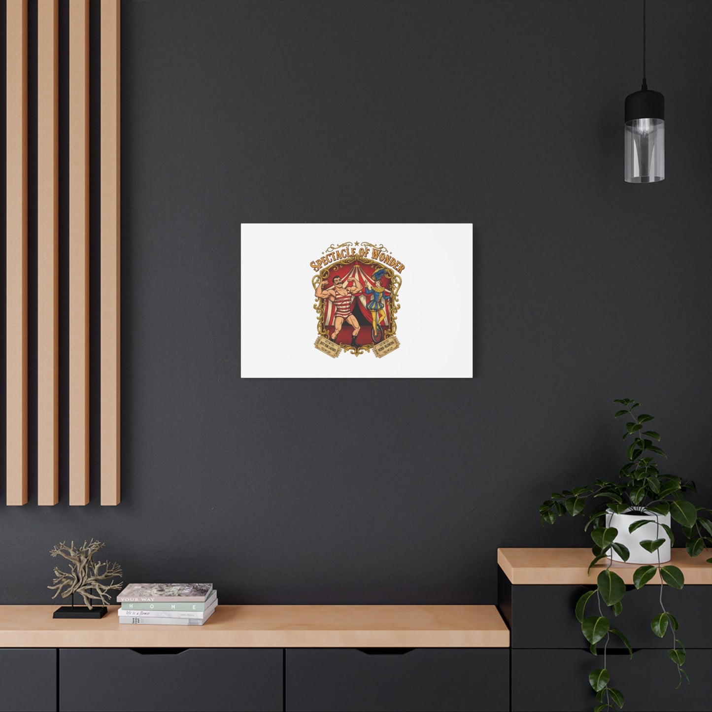 Spectacle of Wonder Circus Art Print, Canvas | Vintage Carnival Design