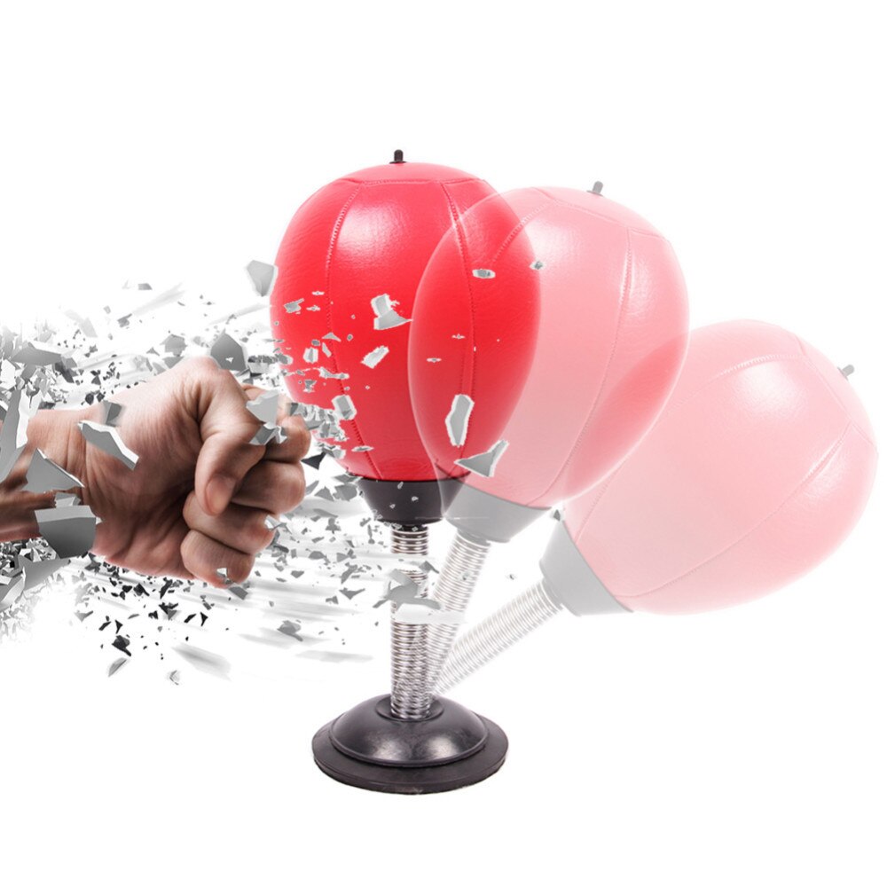 Desktop Punching Ball Suction Freestanding Reflex Speed Ball Boxing Bag Punching Pedestal Ball With Free Inflator Random color
